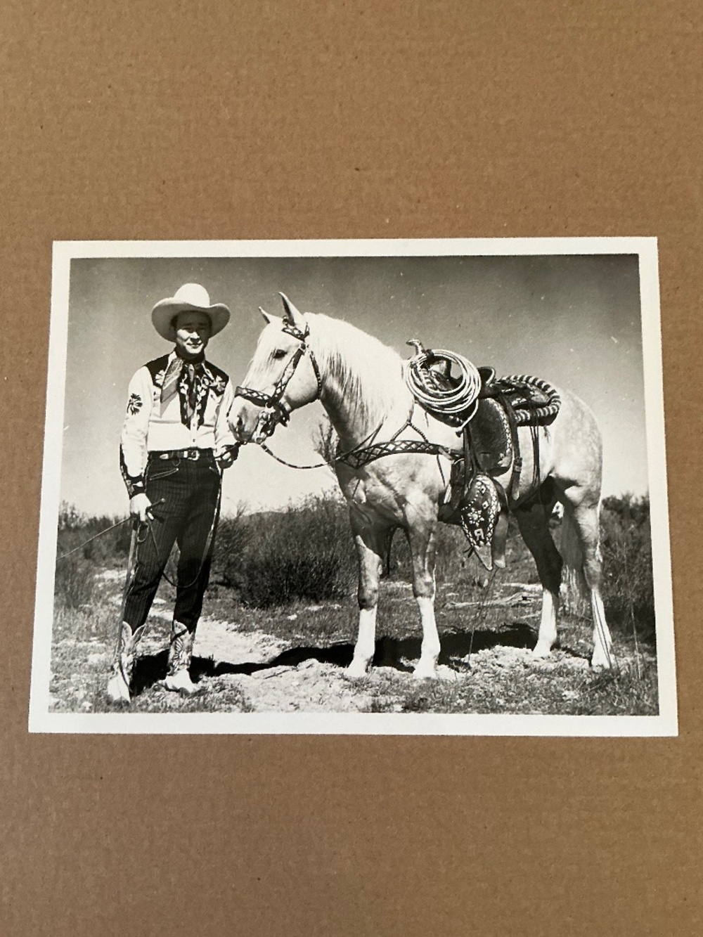 Vintage Roy Rogers Trigger Glossy 8x10 Photo Reprint